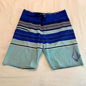 Men's Volcom Striped Bathing Suit (Size 32)